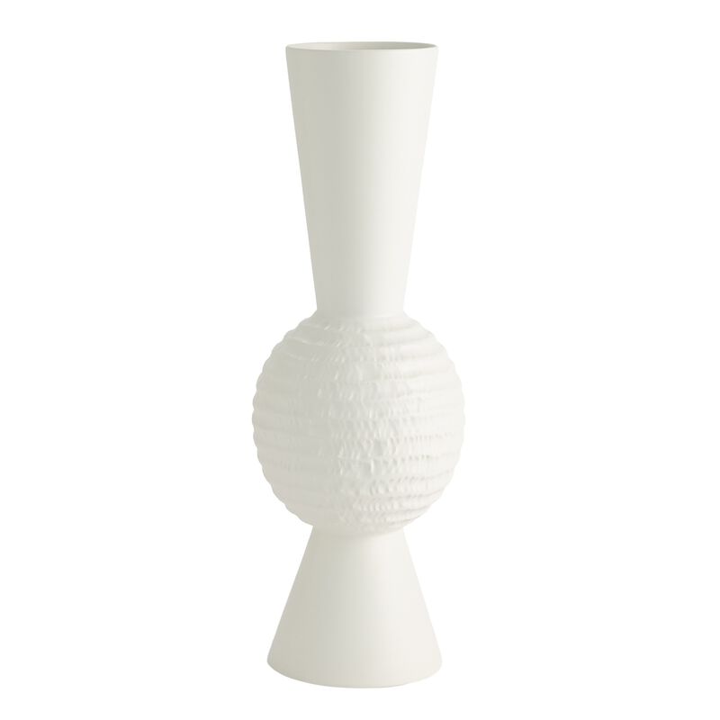Low Chiseled Orb Vase