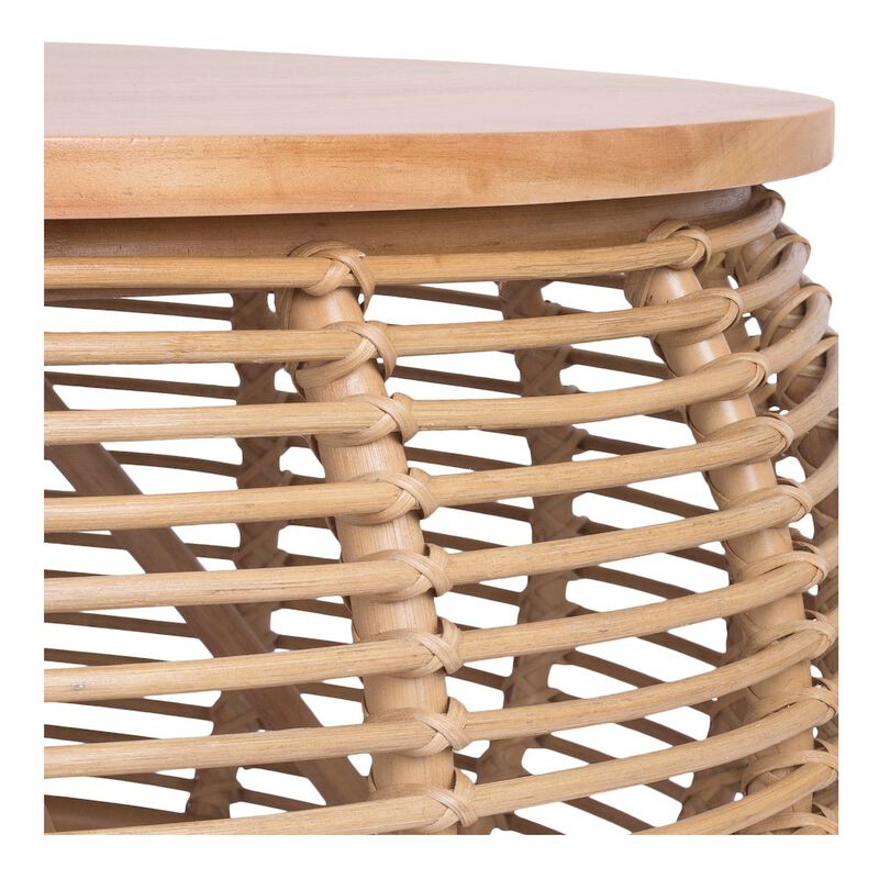 New Pacific Direct Iris Rattan Round Coffee Table