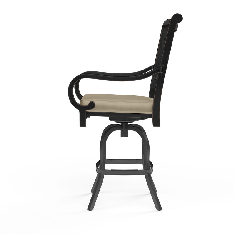 Monterey Counter Stool in Linen Stone with Selt Welt