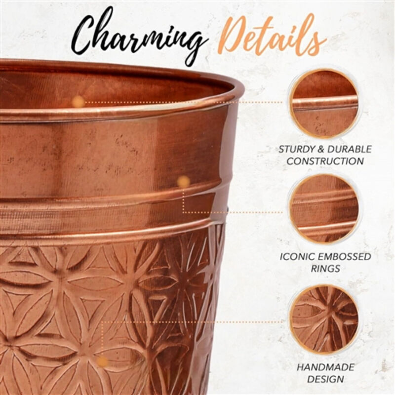 Metal Waste Basket– Bathroom or Bedroom Trash Can