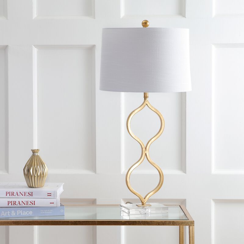Levi Metal/Crystal LED Table Lamp
