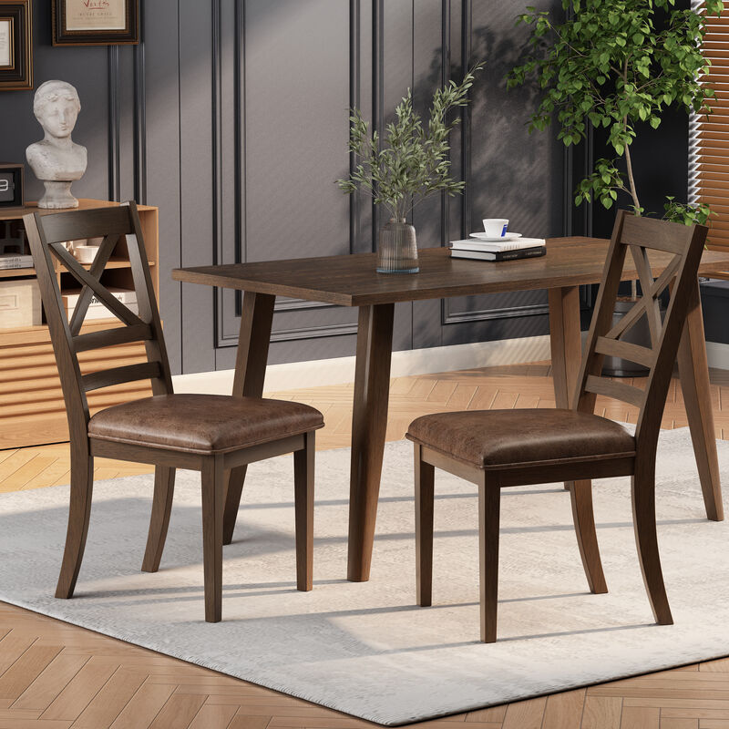 Merax Indoor 7 Pieces Wood Dining Set