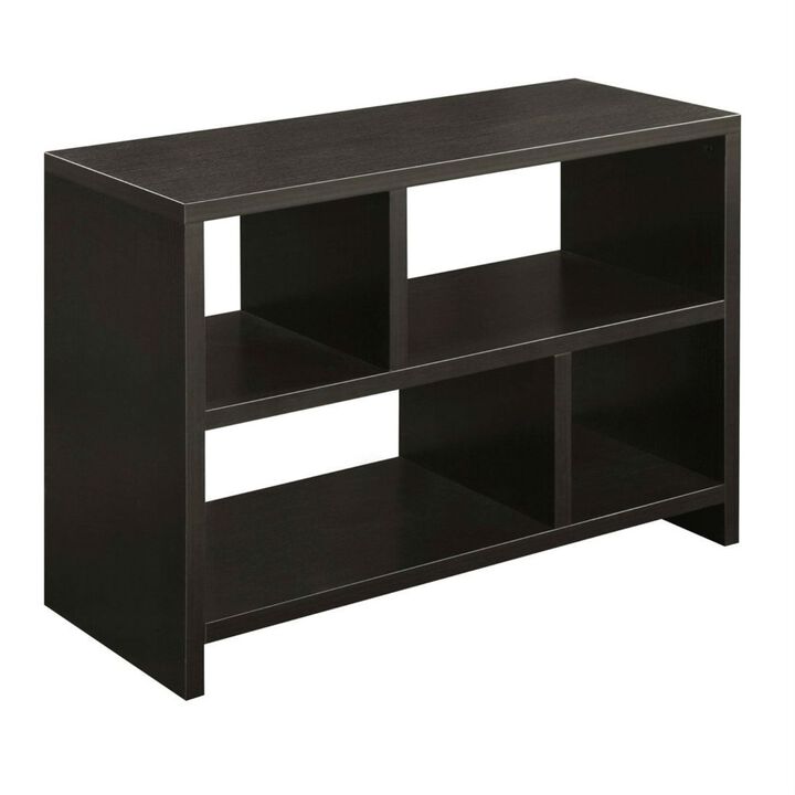 Hivvago Modern 2-Shelf Bookcase Console Table in Espresso Wood Finish