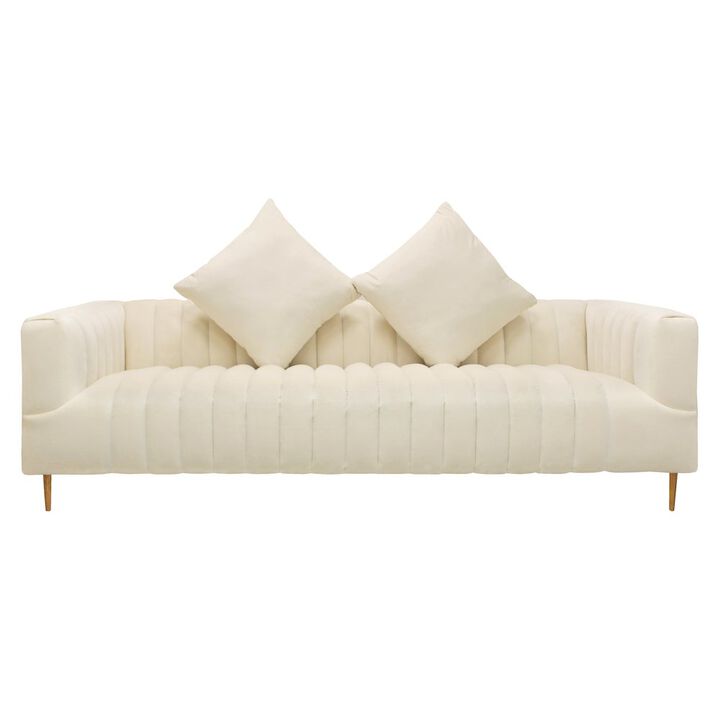 Mid-Century Modern Rutland Sofa in Ivory