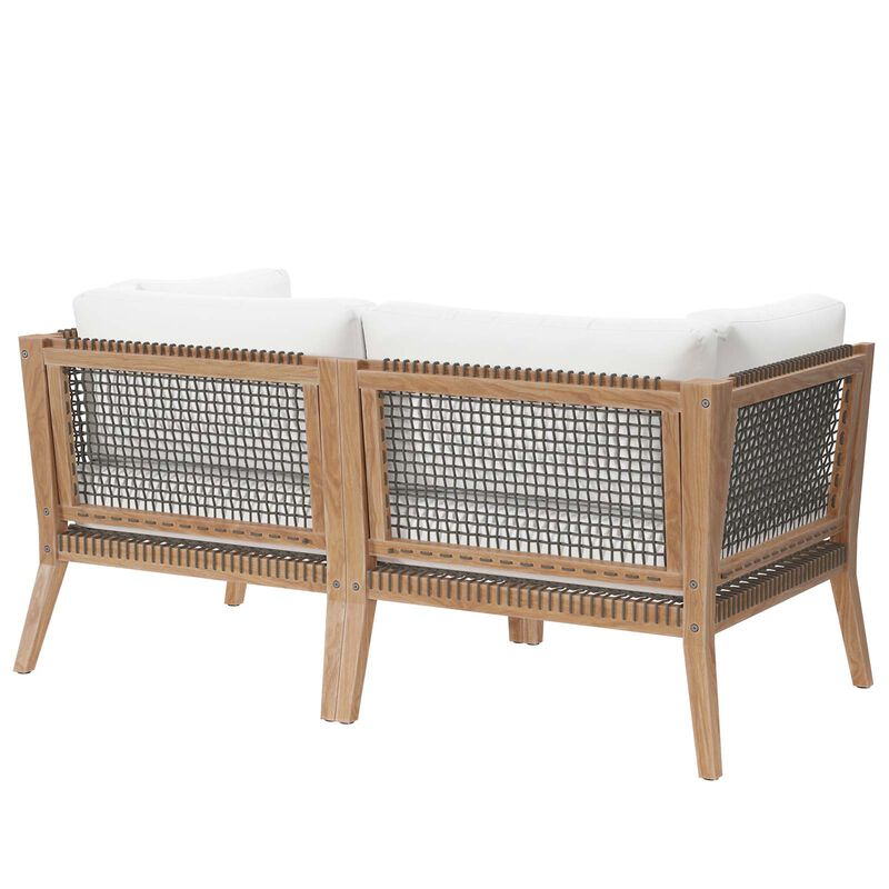 Modway - Clearwater Outdoor Patio Teak Wood Loveseat