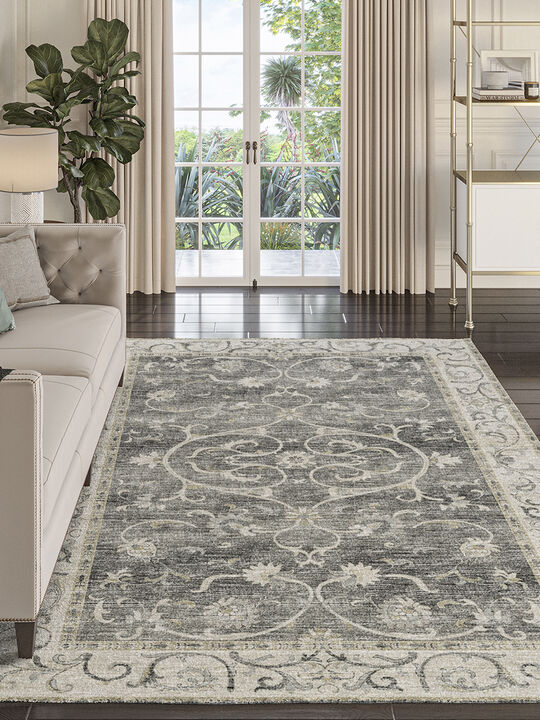 Tuscany TU6 Charcoal 3' x 5' Rug