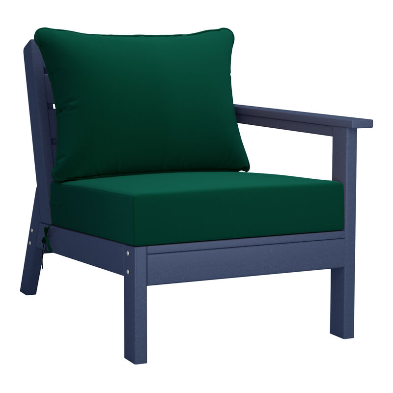 WestinTrends Outdoor Patio HDPE Sectional Sofa with Patio Cushions