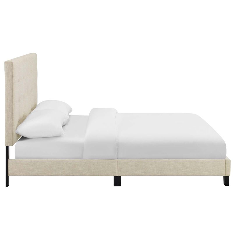 Modway - Melanie Full Tufted Button Upholstered Fabric Platform Bed