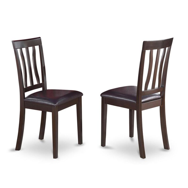 East West Furniture 7  PC  Dining  room  set-Dining  Table  with  Leaf  and  6  Dining  Chairs