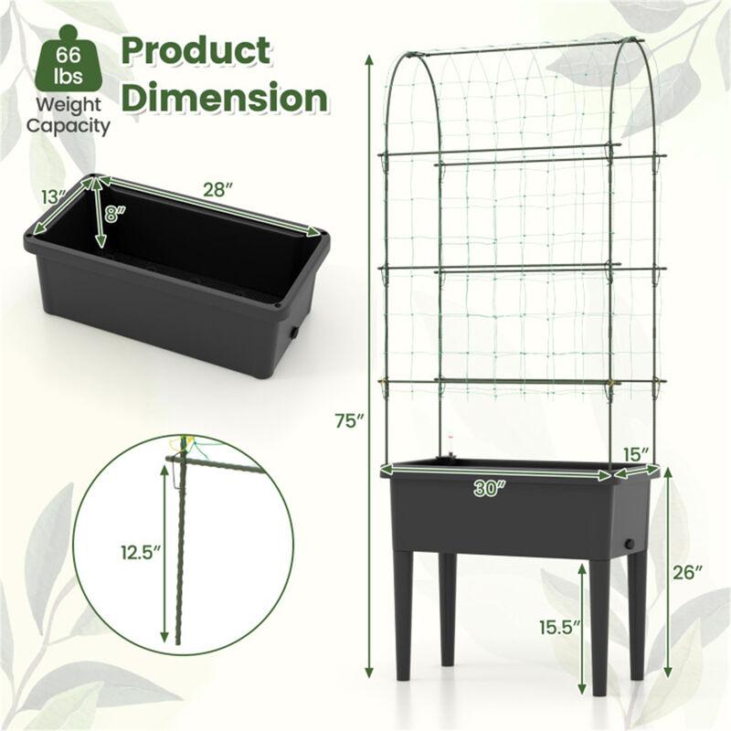 Elevated Garden Bed Planter Box for Flowers and Vegetables