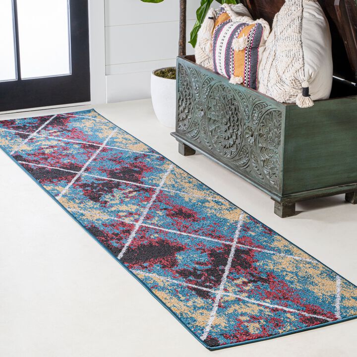 Cole Minimalist Diamond Trellis Area Rug
