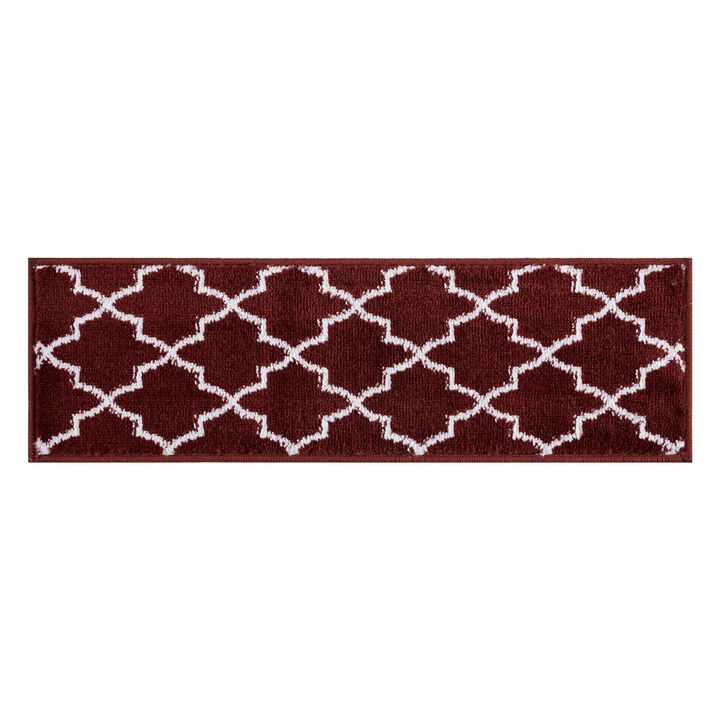 SUSSEXHOME Carpet Stair Treads Easy to Install with Double Adhesive Tape - Safe, 9" X 28" - Red