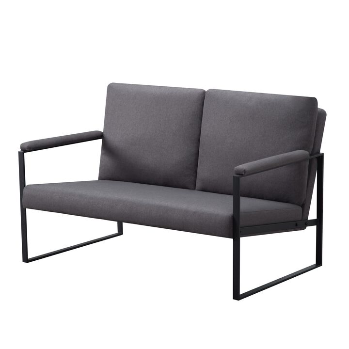 49.2 in. W Square Arm Linen Blend Modern Straight Sofa