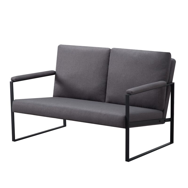 49.2 in. W Square Arm Linen Blend Modern Straight Sofa