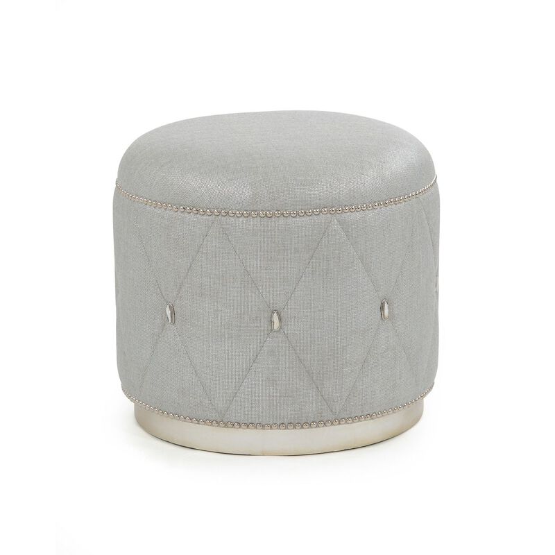 Diamond Grey Ottoman