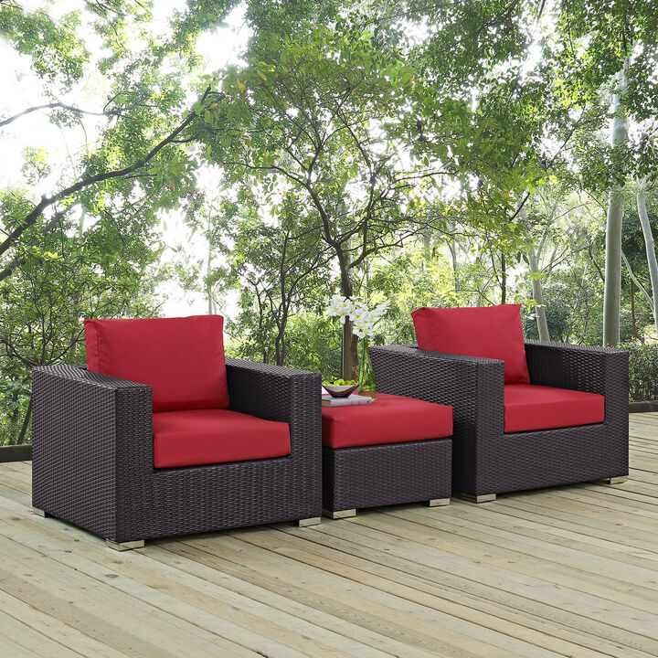 Modway - Convene 3 Piece Outdoor Patio Sofa Set