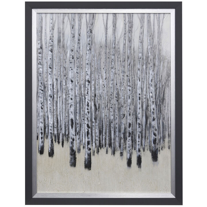 Neutral Aspens I Framed Print