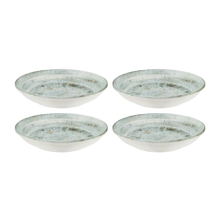 Odette dia.8" h:1.5" 17 oz. Round Decorated Porcelain Bowl (Set of 4)