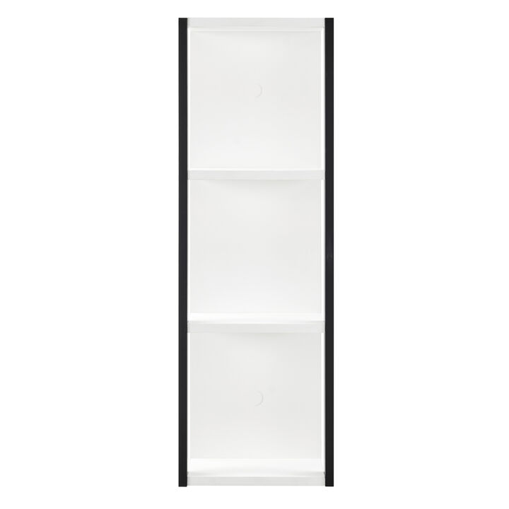 Recife Vertical Three-Tier Modern Shadow Box Cube Display Wall Shelf