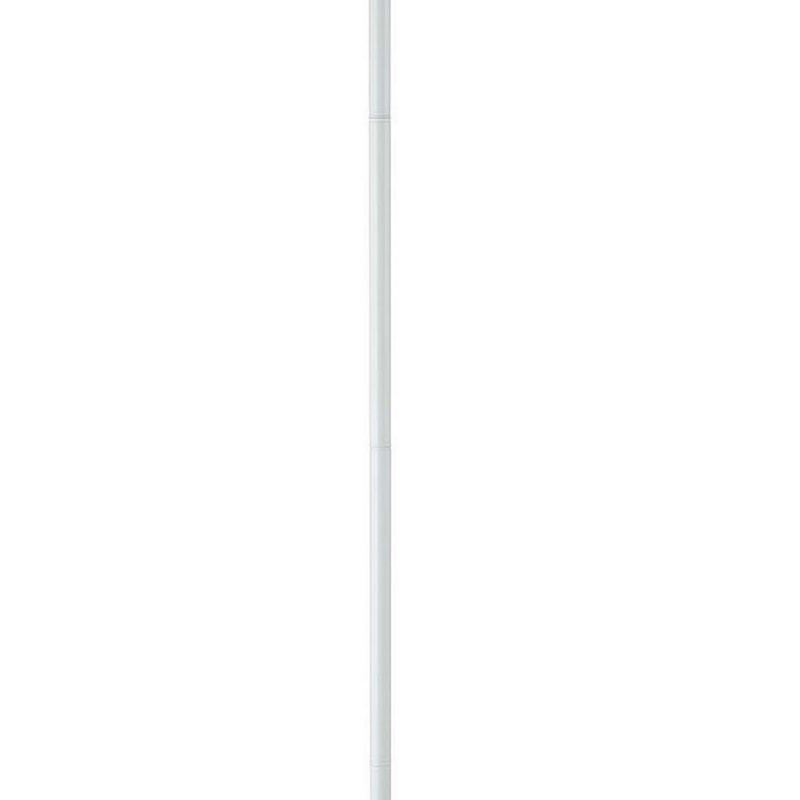 3 Way Torchiere Floor Lamp with Frosted Glass shade and Stable Base, White-Benzara