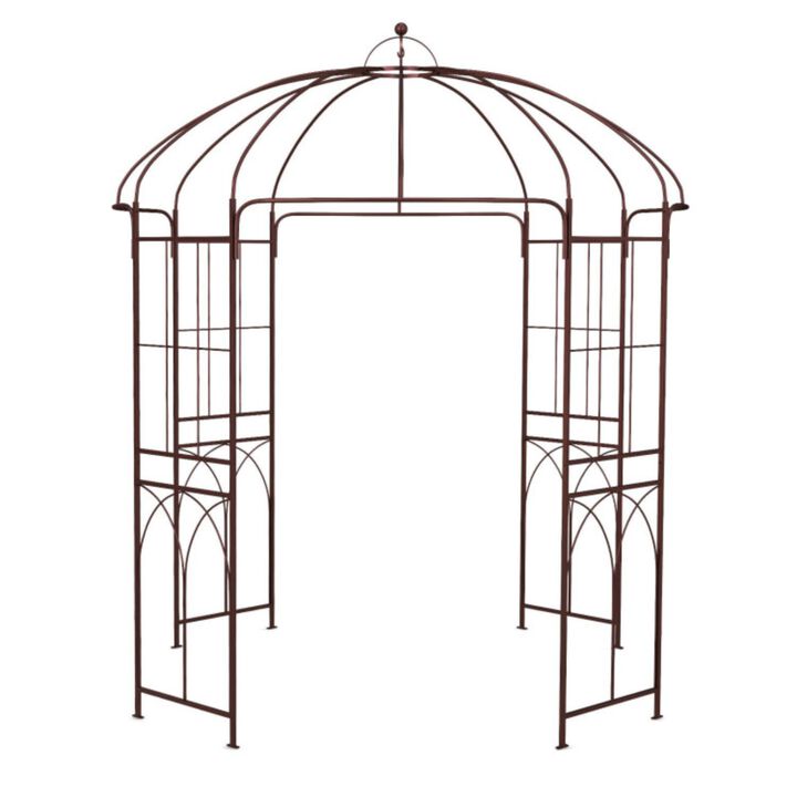 Hivvago 8.4 x 7 Feet Wide Birdcage Shape Garden Arbor
