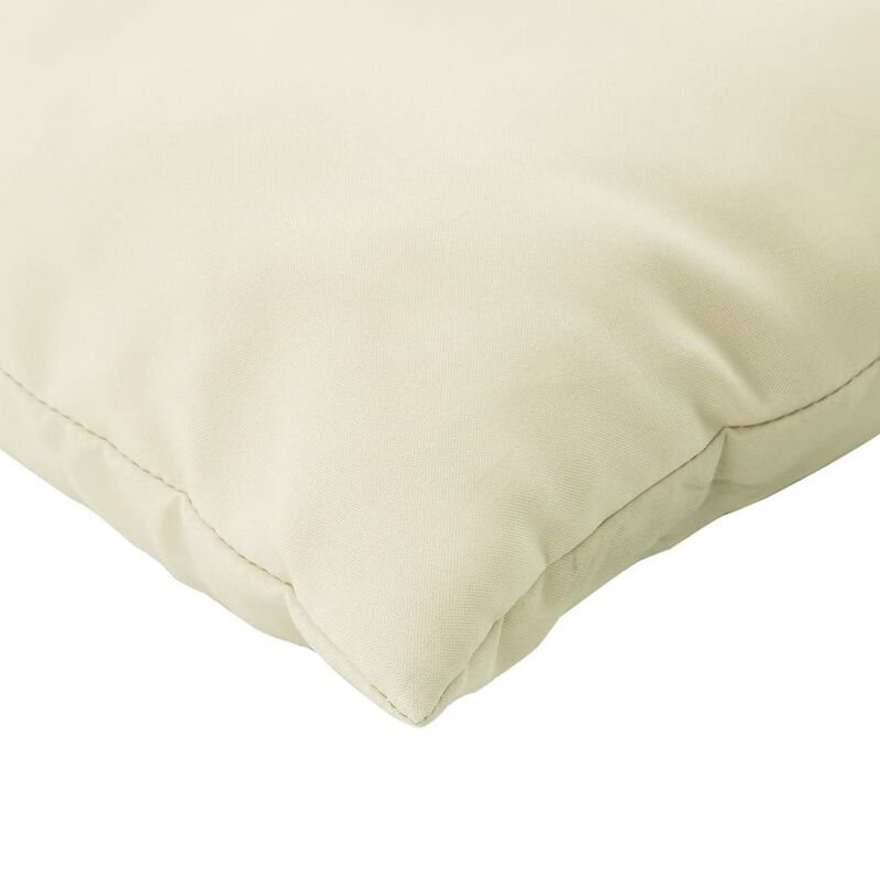 Paom Outdoor Cushion for Bench Set of 3, Plush Ivory Oxford Fabric - Benzara