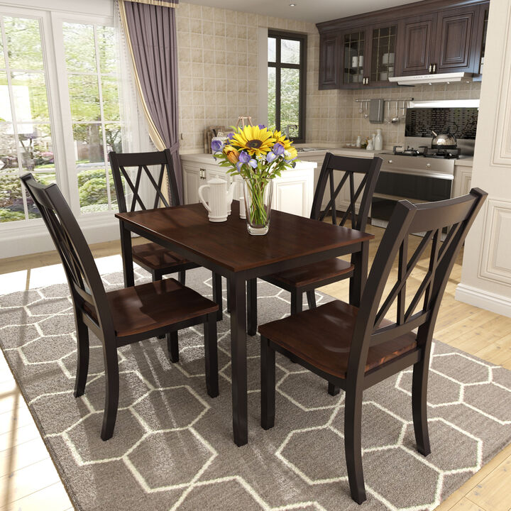 Merax Home Kitchen Dining Table Set with Chairs