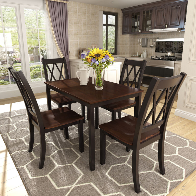Merax Home Kitchen Dining Table Set with Chairs