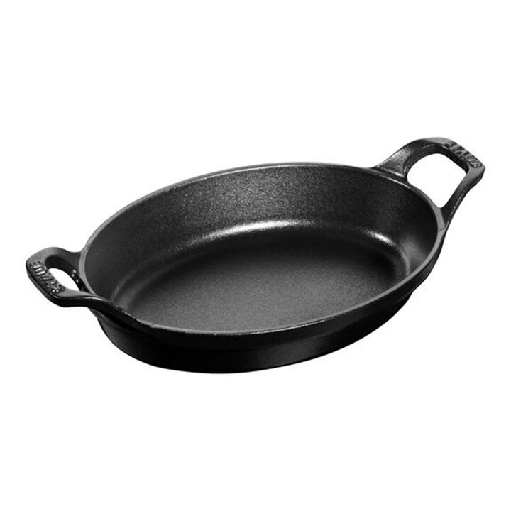 Staub Cast Iron 9.5-inch x 6.75-inch Oval Baking Dish - Graphite Grey