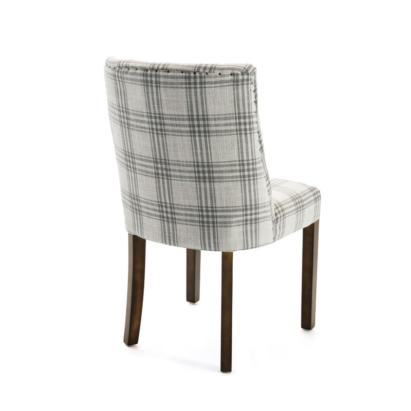 Merax Contemporary Fabric Dining Chairs 2 Pieces