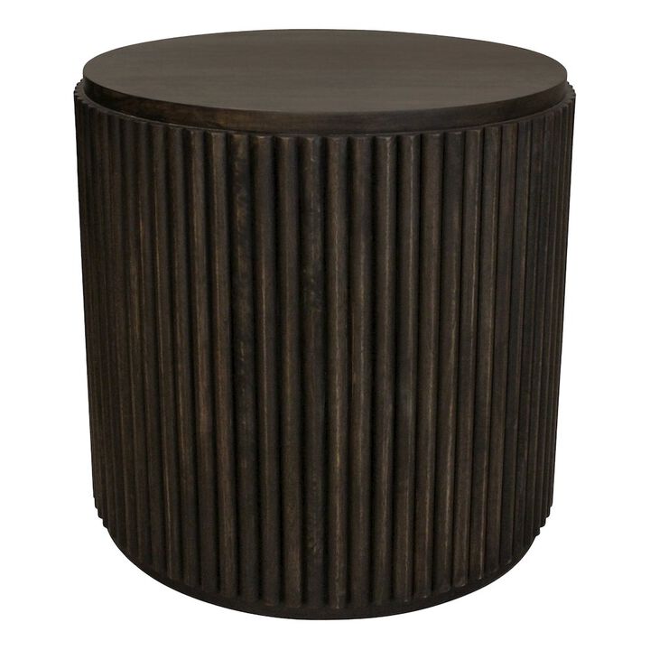 Alex Hamilton Odin End Table in Charred Ember Finish on Mango Wood