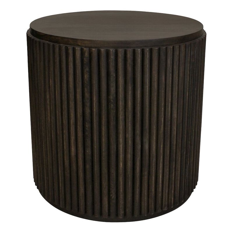 Alex Hamilton Odin End Table in Charred Ember Finish on Mango Wood