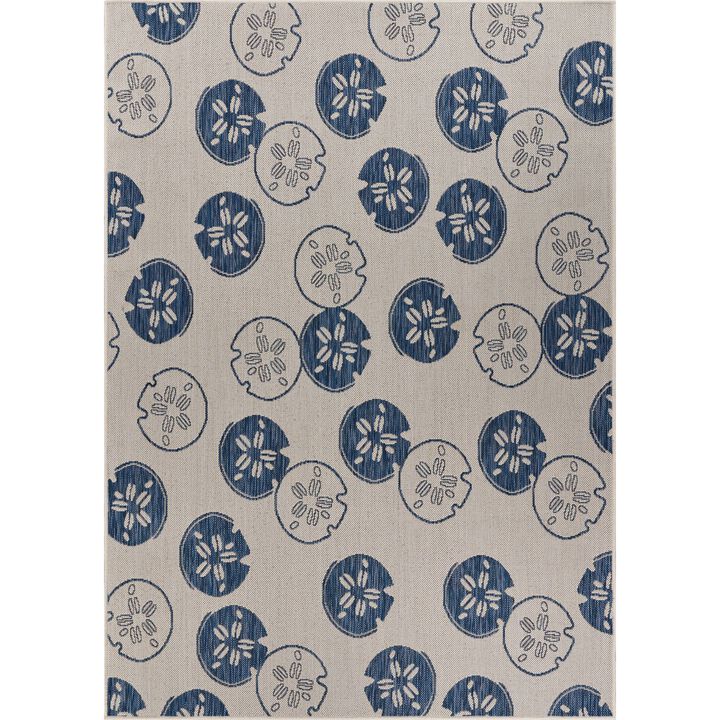 Sand Dollars Rectangular Outdoor Area Throw Rug