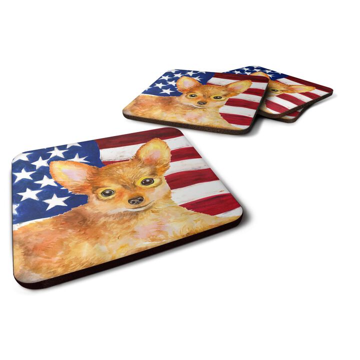 Caroline's Treasures Toy Terrier Patriotic Decorative coasters, Multicolor