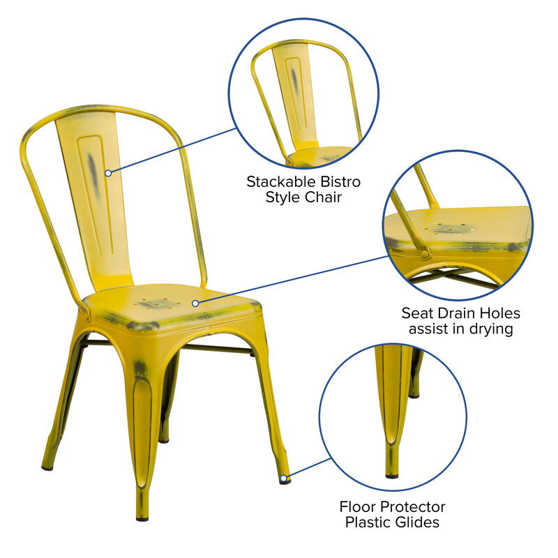 Distressed  Metal Chair