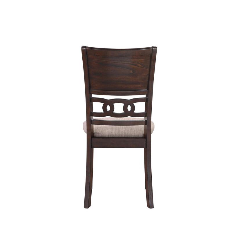 New Classic Furniture Gia Cherry Wood Dining Chair with Fabric Seat (Set of 6)