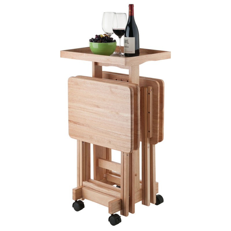 Isabelle 6-Pc Snack Table Set, Natural