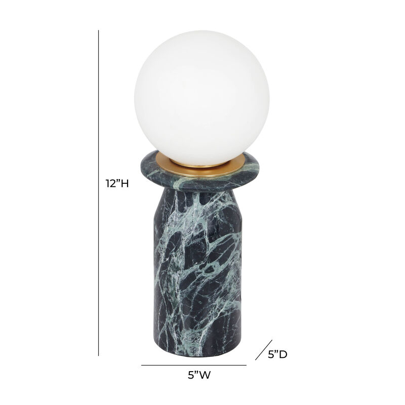 Globe Onyx Black Marble Lamp