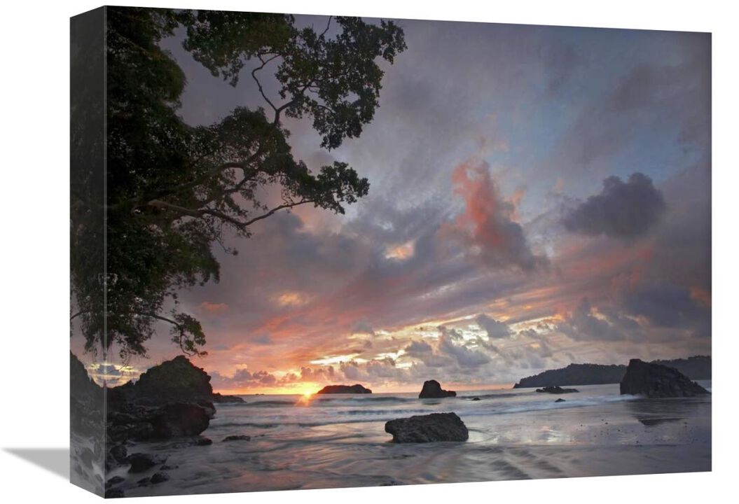 Beach and coastline, Manuel Antonio National Park, Costa Rica-Canvas Art-16x12