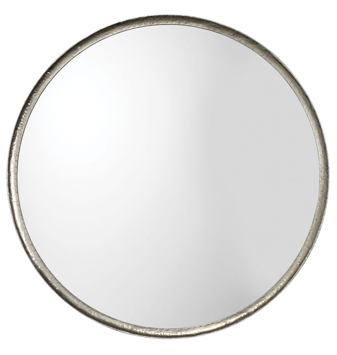 Refined Iron Round Mirror