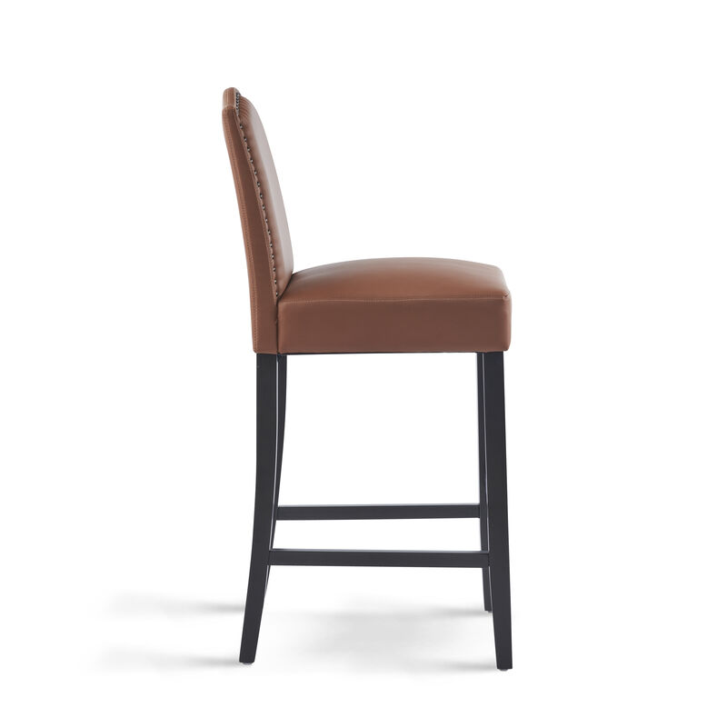 Merax Counter Height Upholstered Bar Stools 2PCS