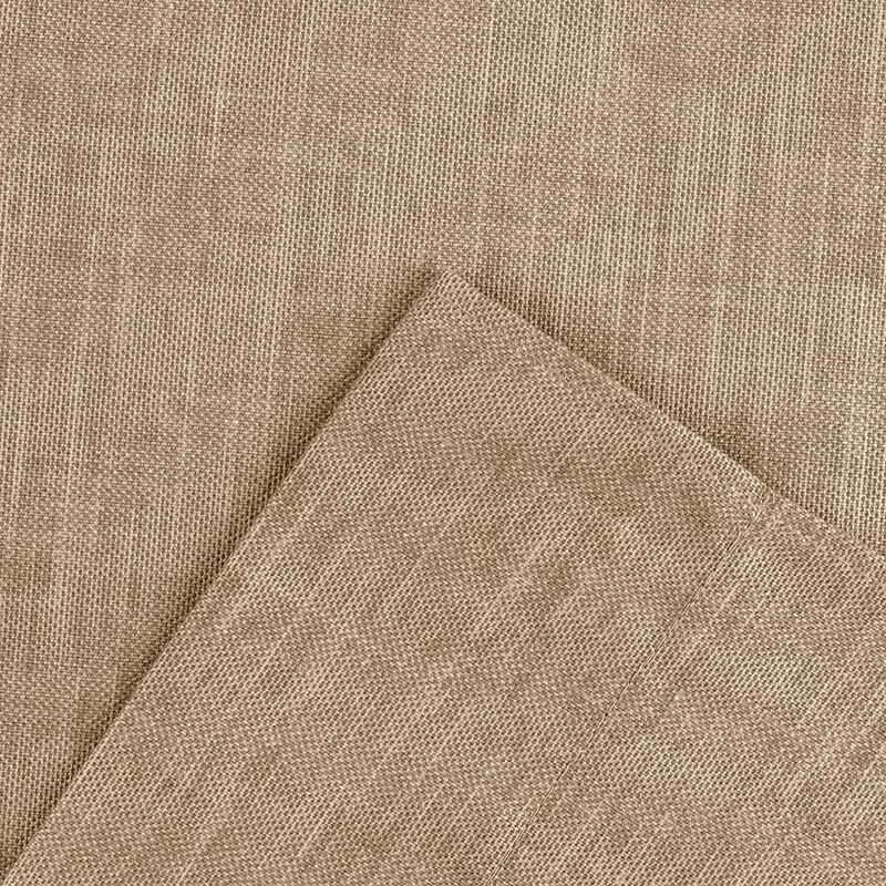 Ellis Curtain Lisa Solid Color Poly Cotton 3" Rod Pocket Duck Fabric Lined Scallop Valance 58" x 15" Tan