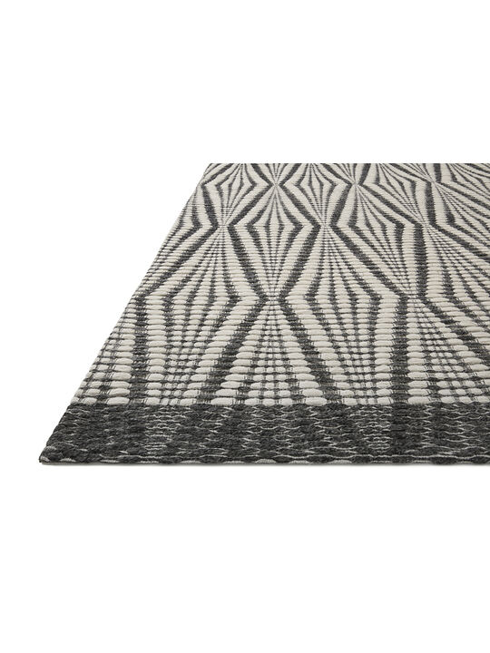 Kenzie KNZ01 Ivory/Charcoal 3'6" x 5'6" Rug