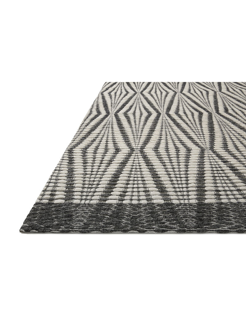 Kenzie KNZ01 Ivory/Charcoal 3'6" x 5'6" Rug