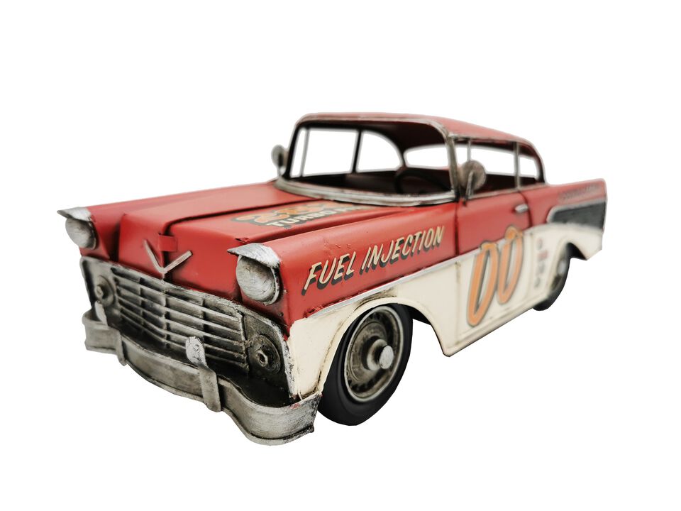 Red Classic Rally Car Metal Model