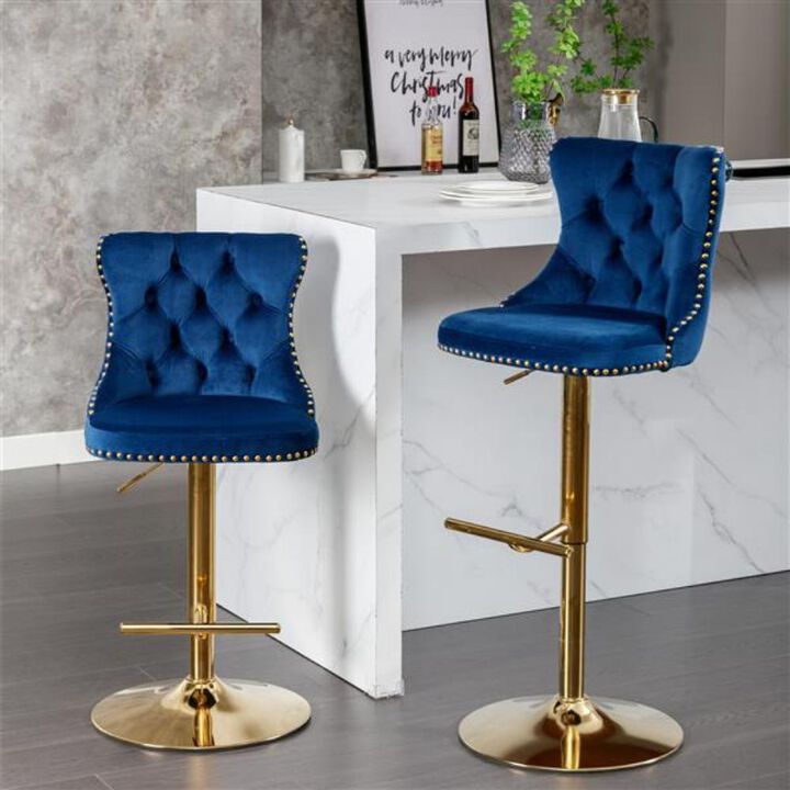 Swivel Barstools Adjustable Height Counter Chairs for Kitchen & Bar