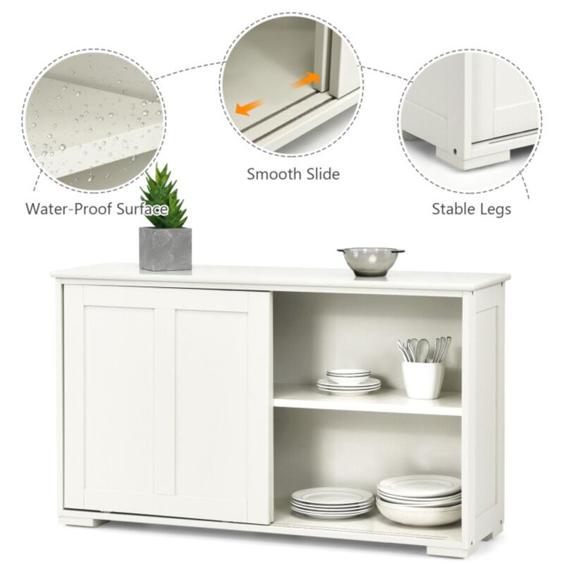 Hivvago Antique Stackable Kitchen Storage Sideboard with Height Adjustable Shelf