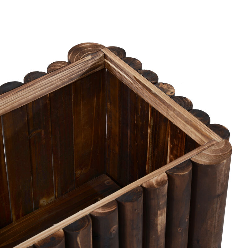 Wooden Raised Garden Flower Bed Vegetable Plant Backyard Planter Box