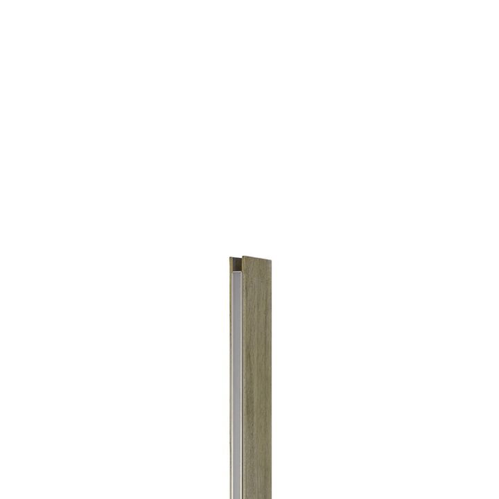 61 Inch Wood Floor Lamp Dimming LED Column, Brown-Benzara