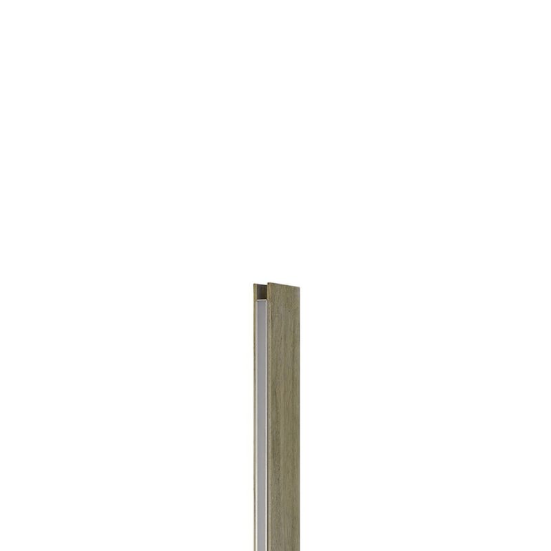 61 Inch Wood Floor Lamp Dimming LED Column, Brown-Benzara